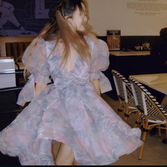 Selkie Dresses & Skirts - Selkie Dreamy Pink and Blue Asymmetrical Dress